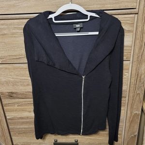 Mossimo, black zip up fabric blazer, size medium